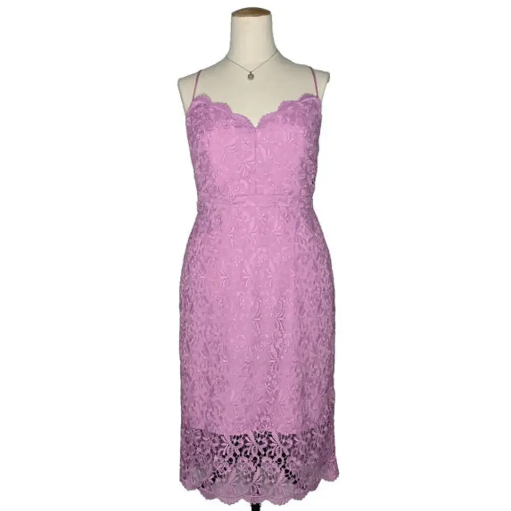 J. Crew Lilac Guipure Lace‎ Women's Strappy Mini Cocktail Dress SZ 6